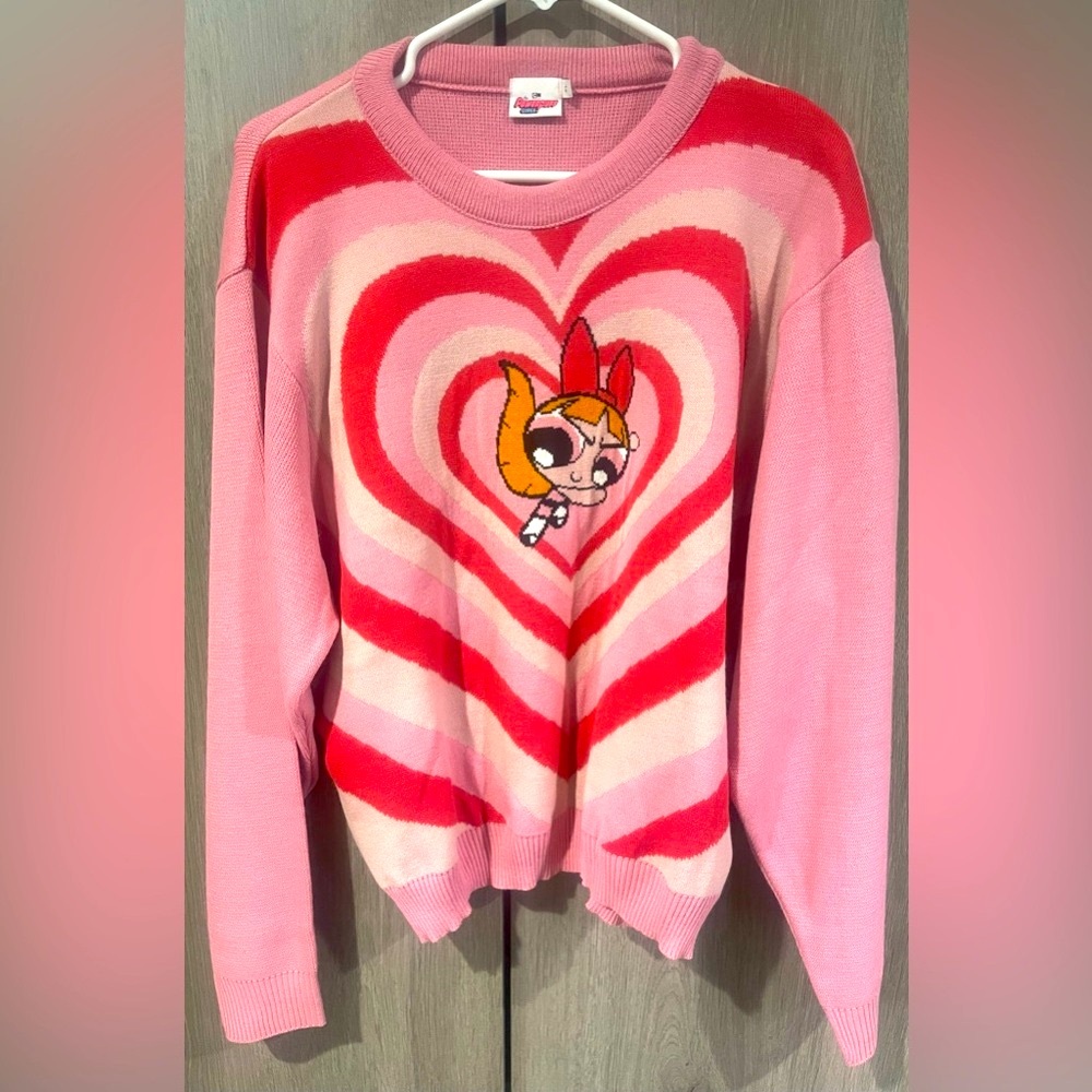 Blossom powerpuff girls sweater. XL. NWOT. Discontinued.